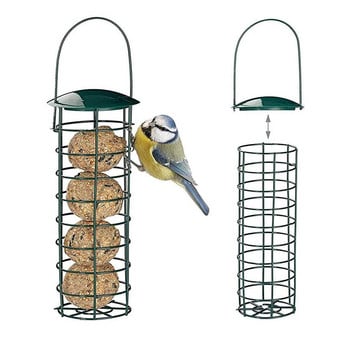 1 τεμ. Birds Grease Ball Holder Feeder Park Garden Pet Bird Supplies Iron Bird Feeder Outdoor Mesh Feeding Portable Wild Hanging