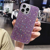 Θήκη Glitter Sequins Για iPhone 14 13 12 11 Pro Max Plus Πολυτελές κάλυμμα από εποξειδικό κρύσταλλο για iPhone XR X XS 6 7 8 SE 2022 Fundas