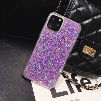 Θήκη Glitter Sequins Για iPhone 14 13 12 11 Pro Max Plus Πολυτελές κάλυμμα από εποξειδικό κρύσταλλο για iPhone XR X XS 6 7 8 SE 2022 Fundas