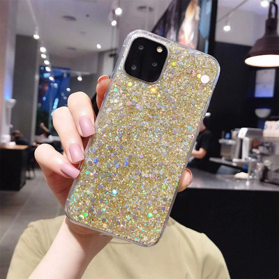 Θήκη Glitter Sequins Για iPhone 14 13 12 11 Pro Max Plus Πολυτελές κάλυμμα από εποξειδικό κρύσταλλο για iPhone XR X XS 6 7 8 SE 2022 Fundas