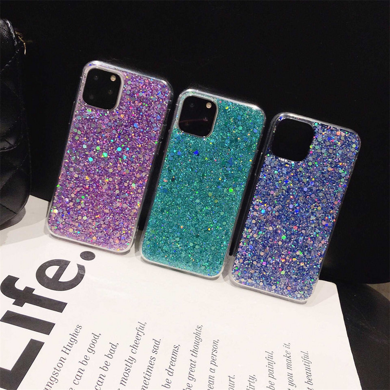 Θήκη Glitter Sequins Για iPhone 14 13 12 11 Pro Max Plus Πολυτελές κάλυμμα από εποξειδικό κρύσταλλο για iPhone XR X XS 6 7 8 SE 2022 Fundas