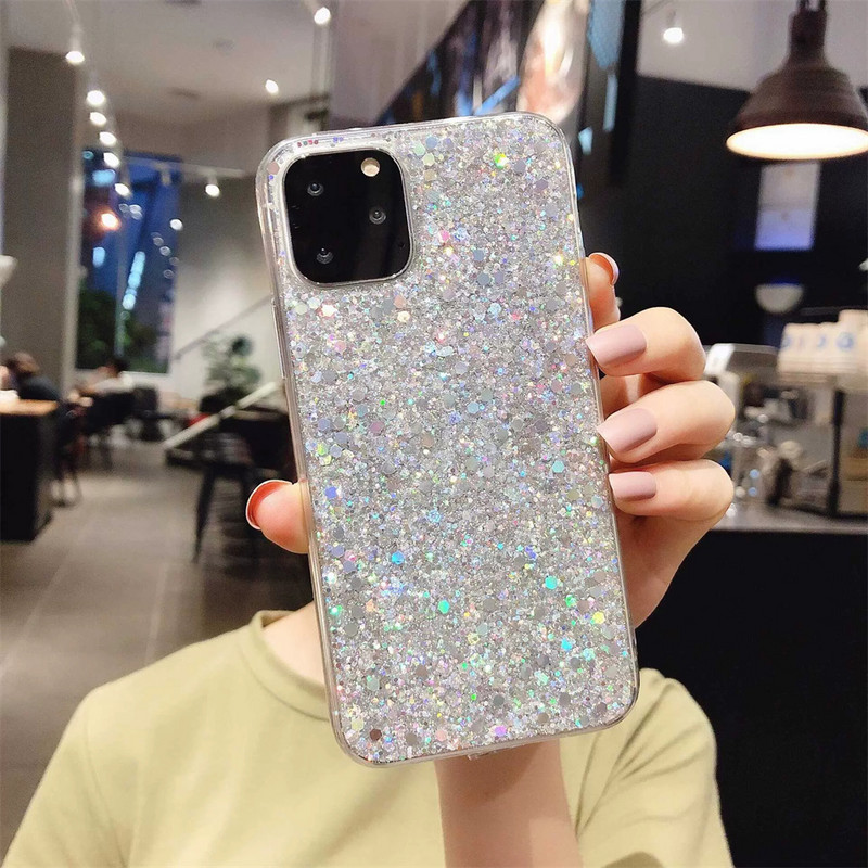 Θήκη Glitter Sequins Για iPhone 14 13 12 11 Pro Max Plus Πολυτελές κάλυμμα από εποξειδικό κρύσταλλο για iPhone XR X XS 6 7 8 SE 2022 Fundas