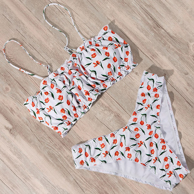 RUUHEE Tie Dye Bandage Μπικίνι Μαγιό Γυναικεία Μαγιό Butterfly Σετ μπικίνι 2021 Μαγιό Maillot De Bain Femme Ρούχα παραλίας