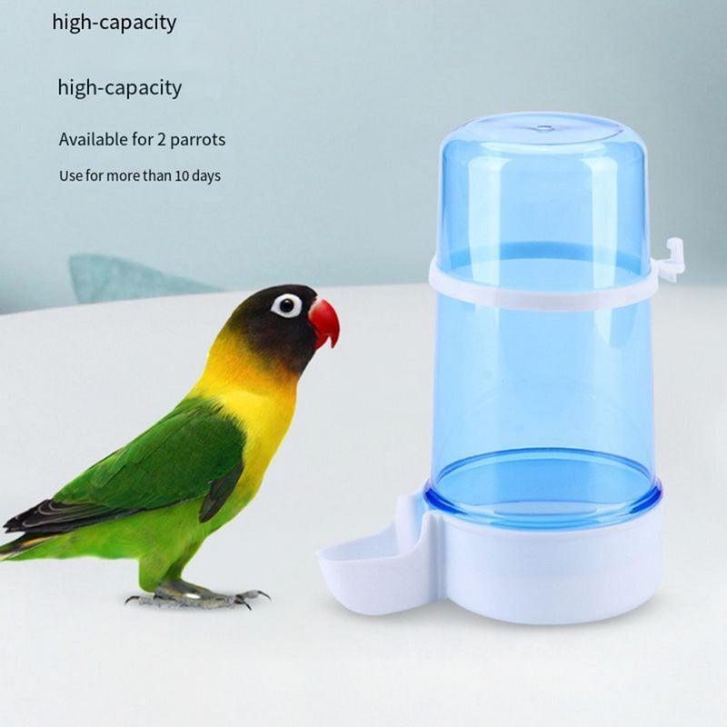 Bird Water Drinker Feeder Container Automatic Birdcage Bottle Water Plastic Transparent Bird Drinking Fountain Dispenser Parrot