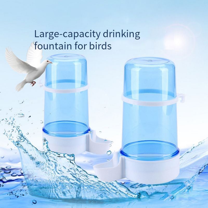 Bird Water Drinker Feeder Container Automatic Birdcage Bottle Water Plastic Transparent Bird Drinking Fountain Dispenser Parrot