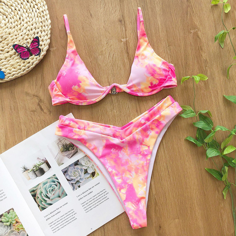 RUUHEE 2021 szexi bikini női brazil bikini push up fürdőruha párnázott magas szabású fürdőruha Strandruha fürdőruha bikini női