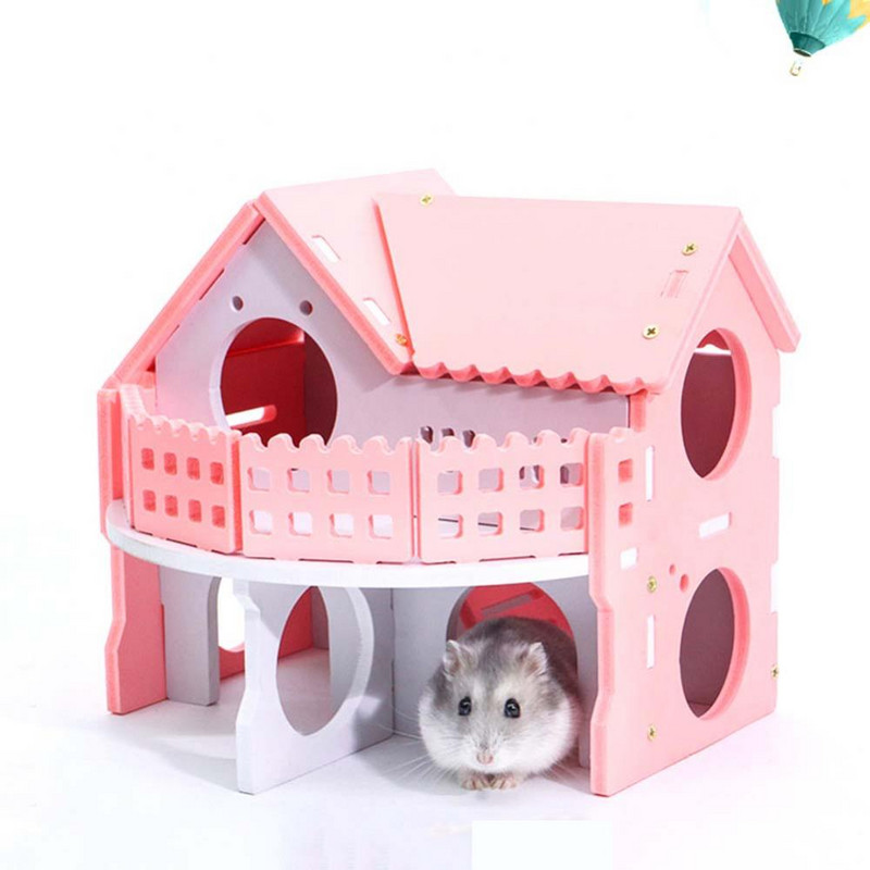 1db fa kétszintes tengerimalac patkány hörcsög fészek villaház kisállat ketrec játék hörcsög kiegészítők brinquedos