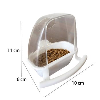 Bird Cage Feeder Parrot Birds Water Hanging Bowl Parakeet Feeder Box Κλουβί για κατοικίδια Πλαστικό δοχείο τροφίμων Προμήθειες πουλιών 1 τμχ