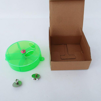 5 решетка Акрилно колело за събиране на храна Домашна птица Папагал Въртящ се Устойчив на ухапване Пъзел Играчка Съхранение на храна за купа за храна Играчка PET консумативи
