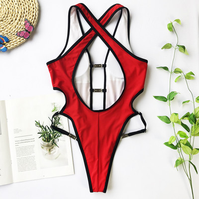 RUUHEE egyrészes fürdőruha fürdőruha női patchwork body 2020 cipzáras fürdőruha női nyári strandruha Monokini biquini