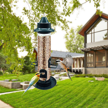 Εξωτερικός τροφοδότης πουλιών Creative Hanging Anti-squirrel Automatic Bird Feeder Pet Feeder for Patios Parrot Garden Food Dispenser Tool