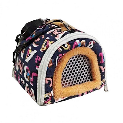 Stilingas mažas naminių gyvūnėlių krepšys Kūrybinis žiurkėno nešioklis Madingo spaudinio kvėpuojantis žiurkėno šinšilos triušio nešioklis