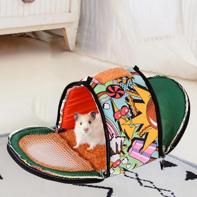 Stilingas mažas naminių gyvūnėlių krepšys Kūrybinis žiurkėno nešioklis Madingo spaudinio kvėpuojantis žiurkėno šinšilos triušio nešioklis