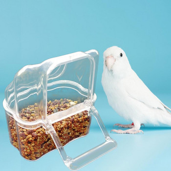 2 τεμ. Parrot Feeder Μεγάλης χωρητικότητας Μπολ Νερού Διαφανές Bird Trough Αξεσουάρ κλουβιού διανομής τροφών για κατοικίδια