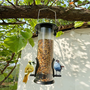 Pet Bird Feeder Food Dispenser Parrot Food Box Εξωτερικό Μπαλκόνι Κρεμαστό Ταΐστρο Πουλιών Flying Animal Automatic Food Feeding Tool 1τμχ
