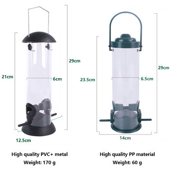 Pet Bird Feeder Food Dispenser Parrot Food Box Εξωτερικό Μπαλκόνι Κρεμαστό Ταΐστρο Πουλιών Flying Animal Automatic Food Feeding Tool 1τμχ