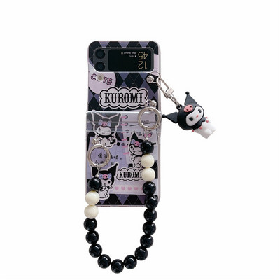 Κρεμαστό θήκη τηλεφώνου Cartoon Butterfly για Samsung Galaxy Z Flip 3 4 Κάλυμμα πίσω σκληρού υπολογιστή για ZFlip3 ZFlip4 Case Protective Shell