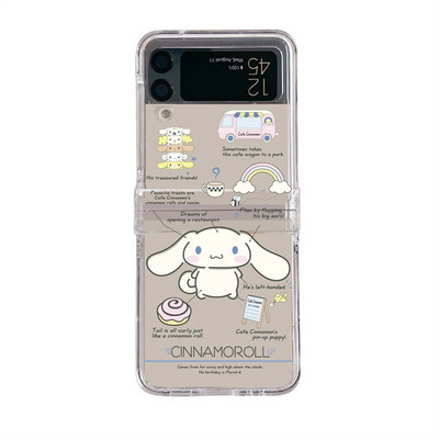 Κρεμαστό θήκη τηλεφώνου Cartoon Butterfly για Samsung Galaxy Z Flip 3 4 Κάλυμμα πίσω σκληρού υπολογιστή για ZFlip3 ZFlip4 Case Protective Shell