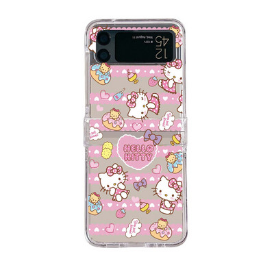 Κρεμαστό θήκη τηλεφώνου Cartoon Butterfly για Samsung Galaxy Z Flip 3 4 Κάλυμμα πίσω σκληρού υπολογιστή για ZFlip3 ZFlip4 Case Protective Shell