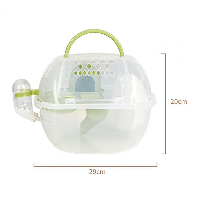 Hörcsög hordketrec átlátszó hordozható hörcsög utazó ketrec, kétrétegű, légáteresztő kisállatok tengerimalac hordozó ketrec