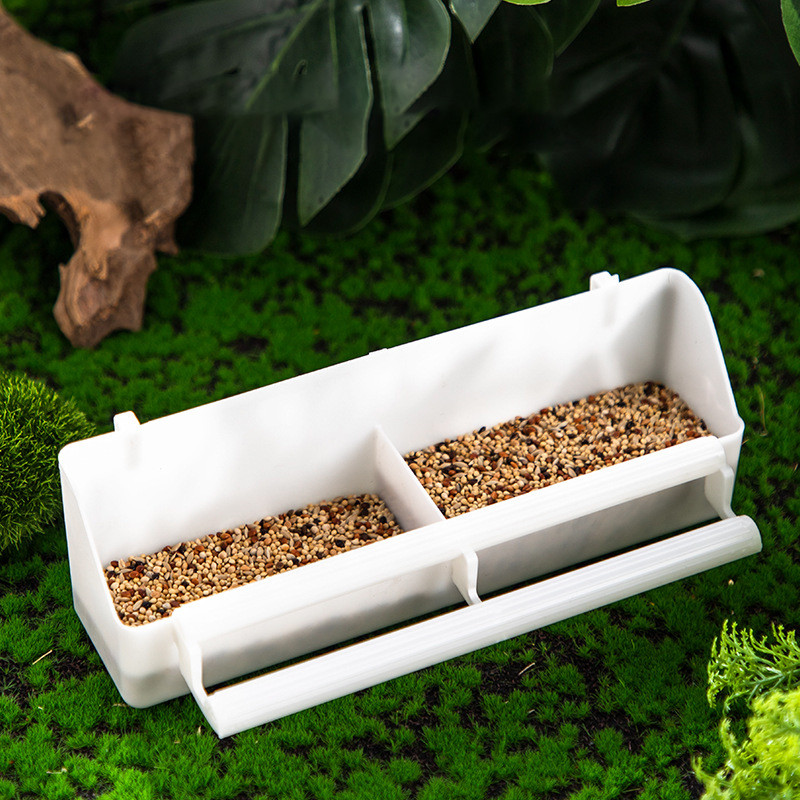 Papagal Păsări Bol agățat cu apă Cutie de hrănire pentru perusi Cușcă pentru animale de companie Recipient de mâncare din plastic