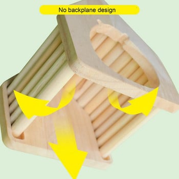 Πρακτική καλύβα χάμστερ Ξύλο ανθεκτικό στην υγρασία Hamster Nest House Αξιόπιστη οικολογική οικολογική καλύβα για ινδικό χοιρίδιο