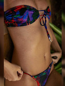 Miyouj szexi bikini mintás női fürdőruha 2023 Bandeau fürdőruha Mujer fürdőruha Bandage Strandwear Micro Thong brazil fürdőruhák