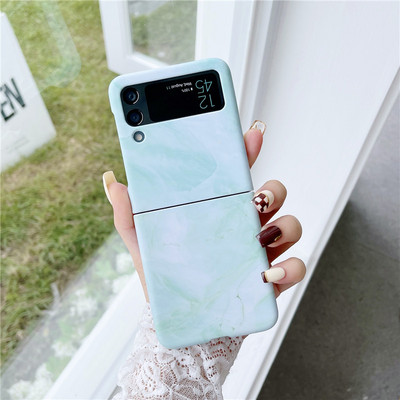 Relief Matte Case for Samsung Galaxy Z Flip 3 5G Floral Tulip Pattern Lens Protect Πτυσσόμενο πλαίσιο πίσω Σκληρό κάλυμμα Z Flip3 Z3