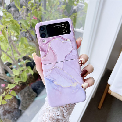 Relief Matte Case for Samsung Galaxy Z Flip 3 5G Floral Tulip Pattern Lens Protect Πτυσσόμενο πλαίσιο πίσω Σκληρό κάλυμμα Z Flip3 Z3