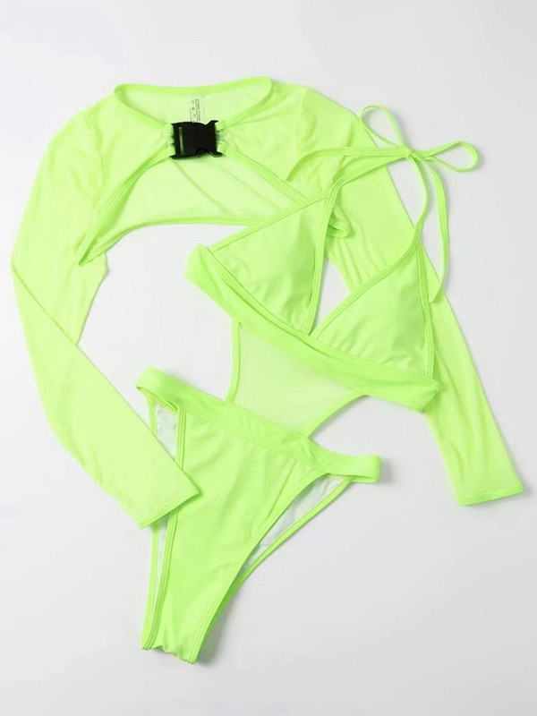 Miyouj Seksi jednodijelni kupaći kostim Jednobojni kupaći kostim Ženski bodi za 2022. Dvodijelna odijela Odjeća za plažu Kupaći kostim s halterima