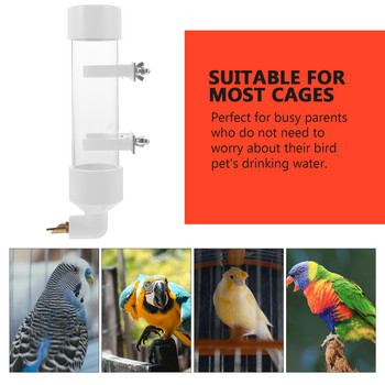 Bird Water Feeder Cage Dispenser Αυτόματο μπουκάλι Parrot Waterer Parakeet Drinker Συσκευή Κρεμαστό μπολ Pigeon Pet