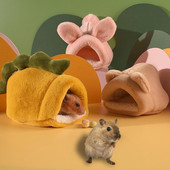 Mekano gnijezdo za hrčka Crtani veliki prostor Krevet za male ljubimce Poluzatvoreno za odmor Plišana kućica za vjeverice u obliku zeca za jesen