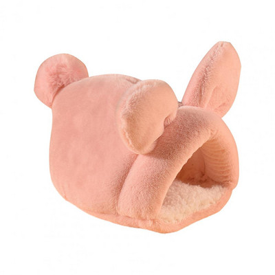 Mekano gnijezdo za hrčka Crtani veliki prostor Krevet za male ljubimce Poluzatvoreno za odmor Plišana kućica za vjeverice u obliku zeca za jesen