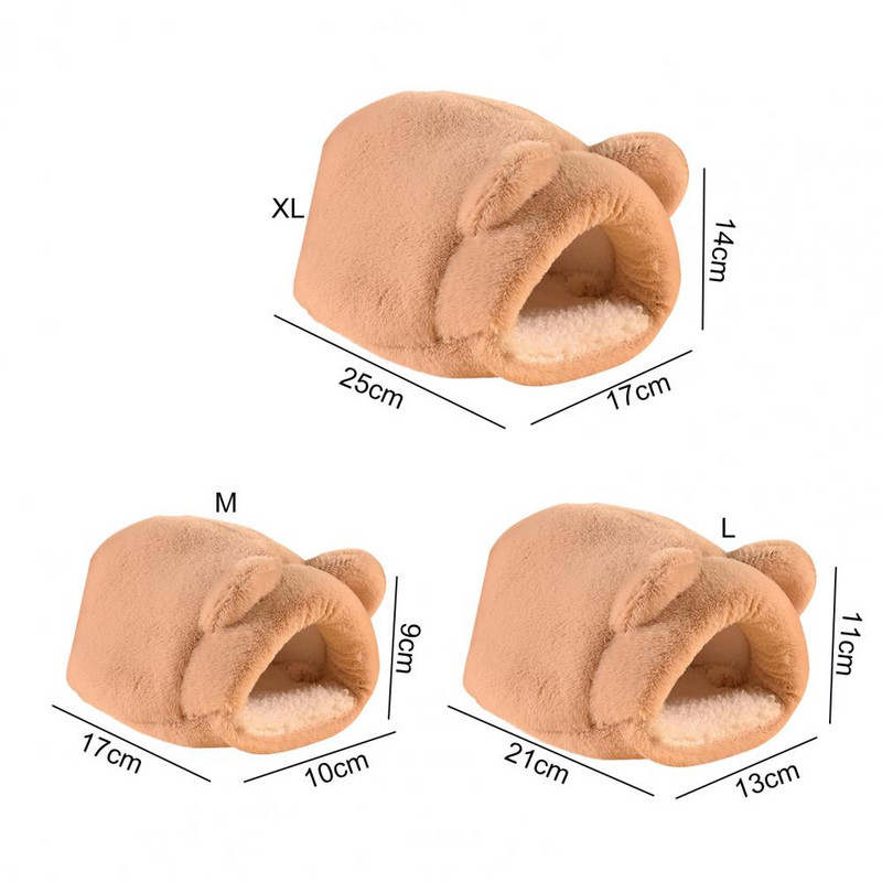 Mekano gnijezdo za hrčka Crtani veliki prostor Krevet za male ljubimce Poluzatvoreno za odmor Plišana kućica za vjeverice u obliku zeca za jesen