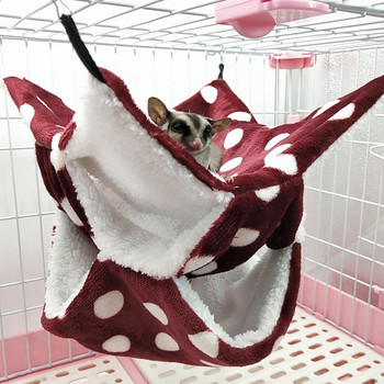 Κρεμαστό μικρό κατοικίδιο ζώο χάμστερ τριών επιπέδων τσάντα αιώρας κλουβιού κούνια κρεβάτι Σπίτι ύπνου