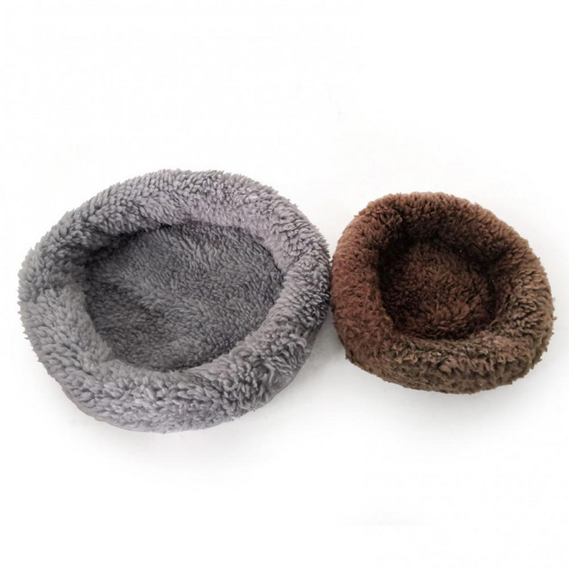 Гнездо за домашни любимци с кръгла форма Топла подложка за хамстер Арктическа кадифена възглавница Заек Подложка за папагал