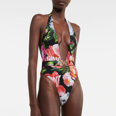 Jednodijelni kostimi s halterima Kupaći kostimi s dubokim V izrezom Kupaći kostimi s printom cvijeća Ženski ženstveni brazilski kupaći kostimi za izlazak na plažu 2023.