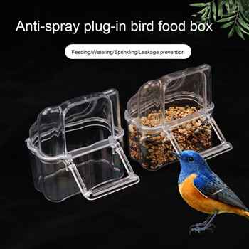 2 τμχ Safe Parrot Feeder Food Dispenser Anti-tipping Parrot Feeder Bird Trough Pet Food Dispenser Parrot Supplies