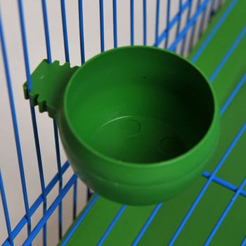 1 τεμ. Mini Bird Parrot Food Bowl Feeder Πλαστική στρογγυλή τροφοδοσία Pigeons Hamster Cage Κρεμαστά μπουκάλια τροφής πόσιμου Προμήθειες για κατοικίδια