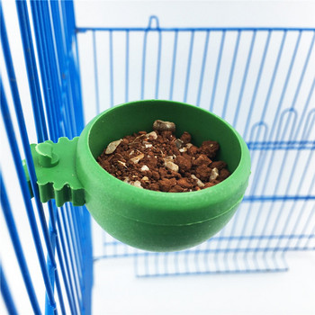 1 τεμ. Mini Bird Parrot Food Bowl Feeder Πλαστική στρογγυλή τροφοδοσία Pigeons Hamster Cage Κρεμαστά μπουκάλια τροφής πόσιμου Προμήθειες για κατοικίδια