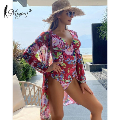 Miyouj kupaći kostimi s cvjetnim uzorkom, kupaći kostimi s dubokim V-izrezom, ženski kupaći kostimi u dva dijela, seksi jednodijelni kostimi, ljetna odjeća, navlake za plažu