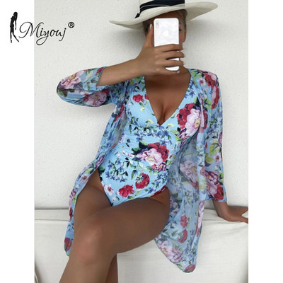 Miyouj kupaći kostimi s cvjetnim uzorkom, kupaći kostimi s dubokim V-izrezom, ženski kupaći kostimi u dva dijela, seksi jednodijelni kostimi, ljetna odjeća, navlake za plažu