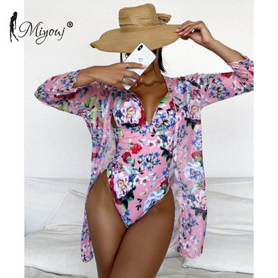 Miyouj kupaći kostimi s cvjetnim uzorkom, kupaći kostimi s dubokim V-izrezom, ženski kupaći kostimi u dva dijela, seksi jednodijelni kostimi, ljetna odjeća, navlake za plažu