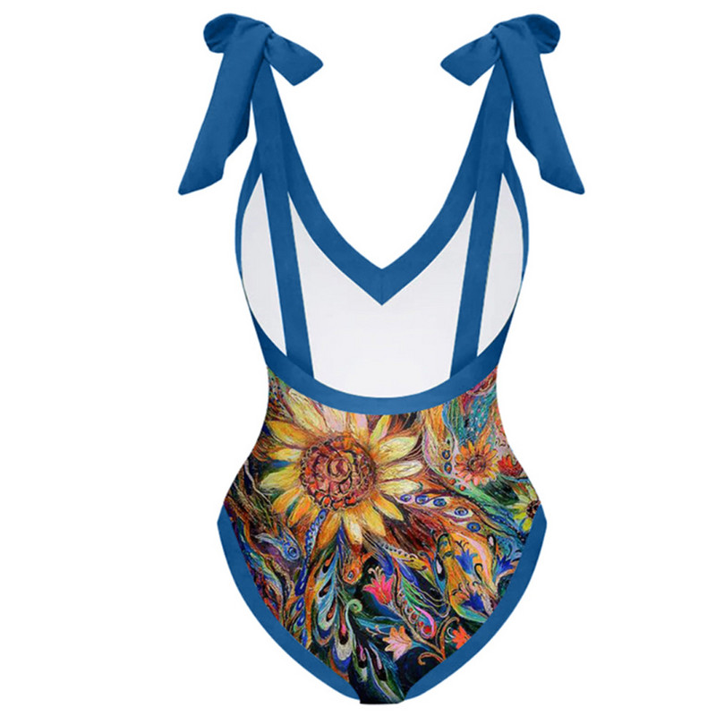 Ženski jednodijelni kupaći kostim sa suknjom Kupaći kostim za pokrivanje Retro blagdanska haljina za plažu bez leđa Ljetni elegantni kupaći kostim za surfanje