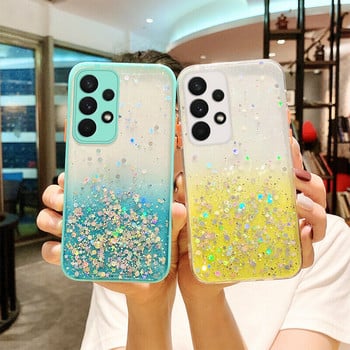 Θήκη πλαισίου Glitter Stars Sequins για Samsung A52 A72 A32 A42 A51 A71 A21S A50 A70 S21 Ultra S20 FE Plus Bling τηλέφωνο