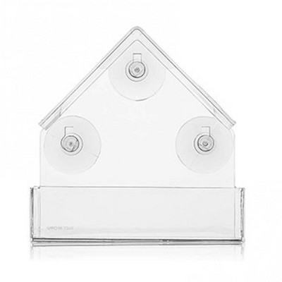 Akrilna prozirna hranilica za ptice na usisnoj čašici Alat za hranjenje hrane za kućicu za ptice Izdržljiva vrsta ovjesa Kompaktna oprema za hranjenje