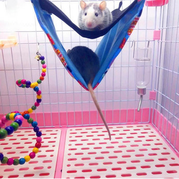 Μικρή αιώρα με γάντζο κατοικίδιων ζώων Nest Hamster Διπλής στρώσης αναπνέον διχτυωτό κρεμαστό κρεβάτι Άνεση δροσερό κρεβάτι τρωκτικό σκίουρος σπίτι Κλουβί