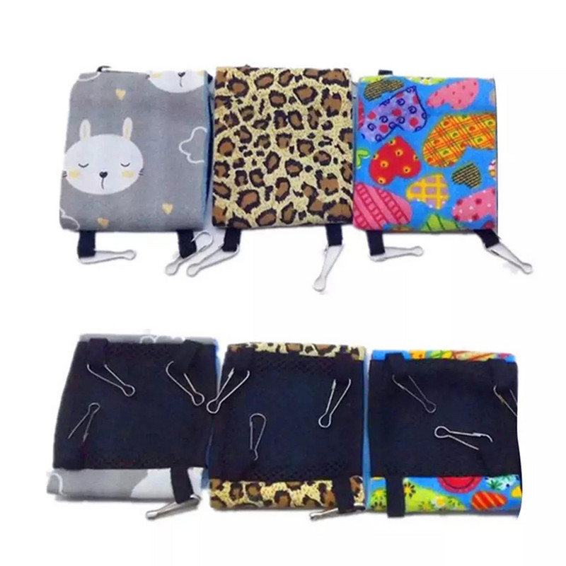 Μικρή αιώρα με γάντζο κατοικίδιων ζώων Nest Hamster Διπλής στρώσης αναπνέον διχτυωτό κρεμαστό κρεβάτι Άνεση δροσερό κρεβάτι τρωκτικό σκίουρος σπίτι Κλουβί