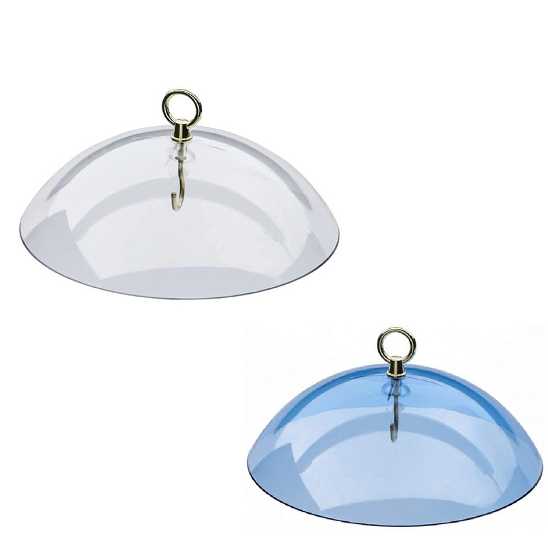 Squirrel Guard for Bird Feeder Clear Protective Weather Dome Mealworm Feeder Baffle Rain cover for Hummingbird Bluebird Birds
