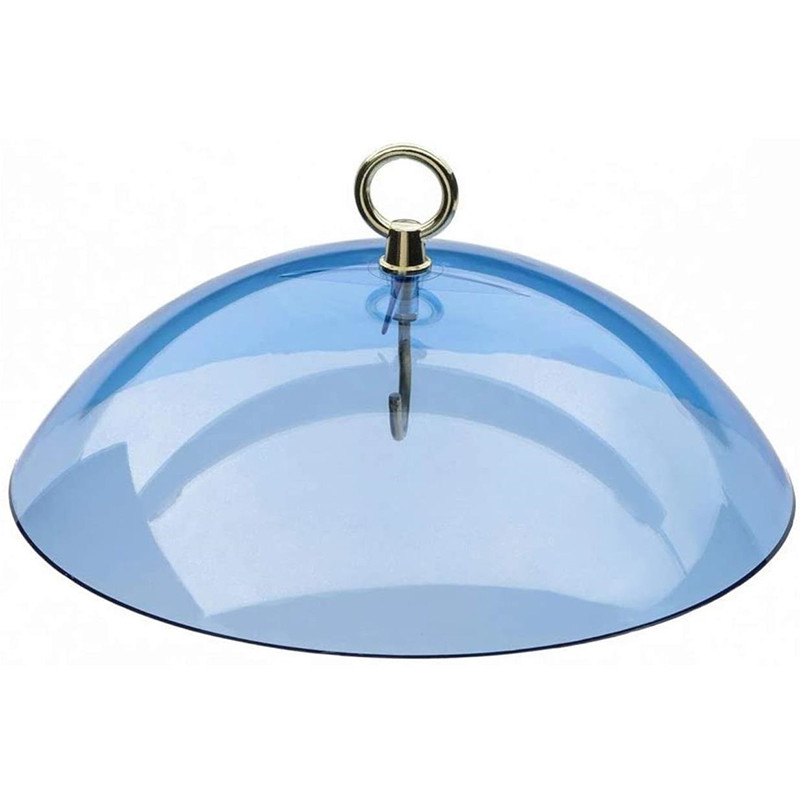 Squirrel Guard for Bird Feeder Clear Protective Weather Dome Mealworm Feeder Baffle Rain cover for Hummingbird Bluebird Birds